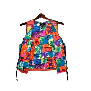 Vintage Carole Little Tropical Silk Cotton Small